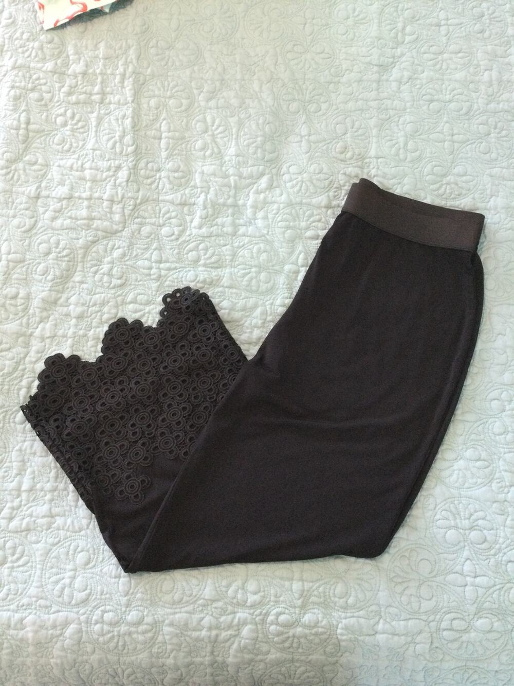 Alfani Womens Wide Leg Stretch Pants Black 0X